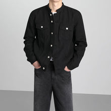 Load image into Gallery viewer, RT No. 5167 BLACK MOCK NECK DENIM JK
