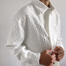 Load image into Gallery viewer, RT No. 4256 WHITE TWISTED KNITTED COLLAR SHIRT
