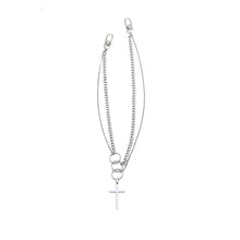 Load image into Gallery viewer, CROSS HOOP RING CHAIN NECKLACE
