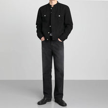 Load image into Gallery viewer, RT No. 5167 BLACK MOCK NECK DENIM JK
