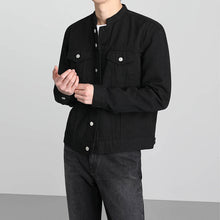 Load image into Gallery viewer, RT No. 5167 BLACK MOCK NECK DENIM JK
