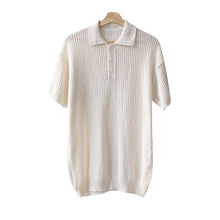 Load image into Gallery viewer, RT No. 4501 KNITTED HALF BUTTON-UP HALF SLEEVE SHIRT
