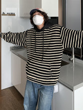 Load image into Gallery viewer, RT No. 5447 KNITTED STRIPED PULLOVER HOODIE
