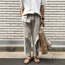 Load image into Gallery viewer, RT No. 4379 LIGHT KHAKI LINEN CASUAL PANTS
