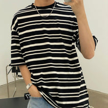 Load image into Gallery viewer, RT No. 1724 BLACK STRIPE SHIRT
