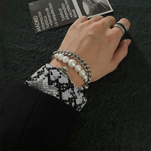 Load image into Gallery viewer, DOUBLE PEARL CHAIN BRACELET
