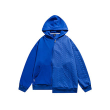 Load image into Gallery viewer, RT No. 5254 HALF KNITTED ZIP-UP HOODIE
