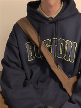 Load image into Gallery viewer, RT No. 3304 BOSTON DARK BLUE LETTERED HOODIE
