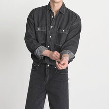 Load image into Gallery viewer, RT No. 5166 DARK GRAY DENIM SHIRT
