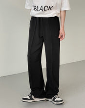 Load image into Gallery viewer, RT No. 5182 BLACK ELASTIC WAIST STRAIGHT PANTS
