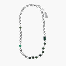 Load image into Gallery viewer, GREEN PEARL CHAIN NECKLACE
