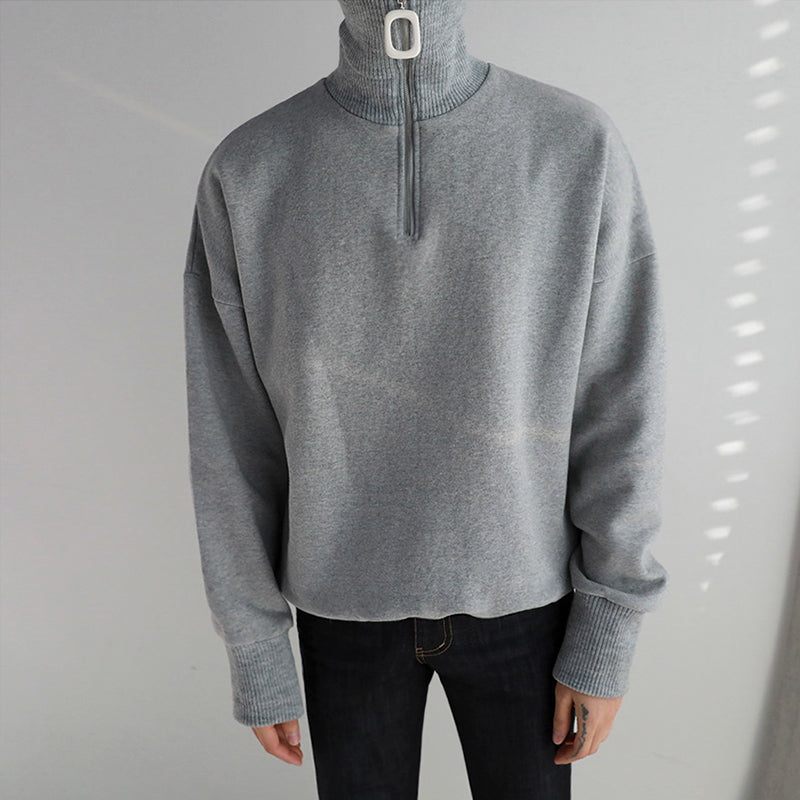 RT No. 1137 TURTLENECK HALF ZIPPER SWEATER