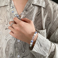 Load image into Gallery viewer, BLUE PEARL CHAIN BRACELET
