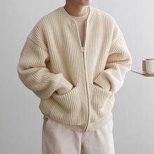 Load image into Gallery viewer, RT No. 4454 KNITTED ROUND-NECK CARDIGAN SWEATER
