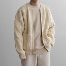 Load image into Gallery viewer, RT No. 4454 KNITTED ROUND-NECK CARDIGAN SWEATER
