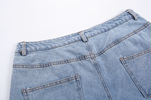 Load image into Gallery viewer, RT No. 3390 BLUE STRAIGHT DENIM JEANS
