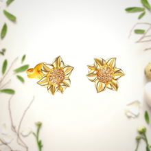 Load image into Gallery viewer, Blooming Sunflower Earrings
