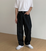 Load image into Gallery viewer, No. 4012 VERTICAL STRIPED BUTTON-UP JK &amp; WIDE PANTS (TOP &amp; BOTTOM)
