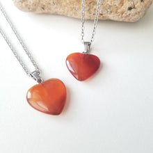 Load image into Gallery viewer, ® Heart Carnelian Pendant Necklace
