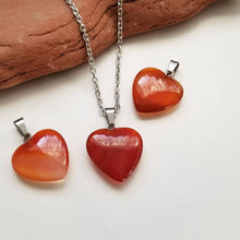 Load image into Gallery viewer, ® Heart Carnelian Pendant Necklace
