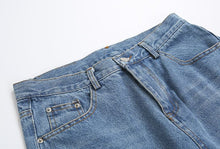 Load image into Gallery viewer, RT No. 4380 BLUE ANKLE STRAIGHT JEANS
