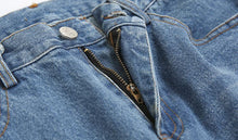 Load image into Gallery viewer, RT No. 4380 BLUE ANKLE STRAIGHT JEANS
