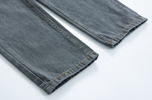 Load image into Gallery viewer, RT No. 4377 WASHED BLUE GRAY STRAIGHT WIDE JEANS
